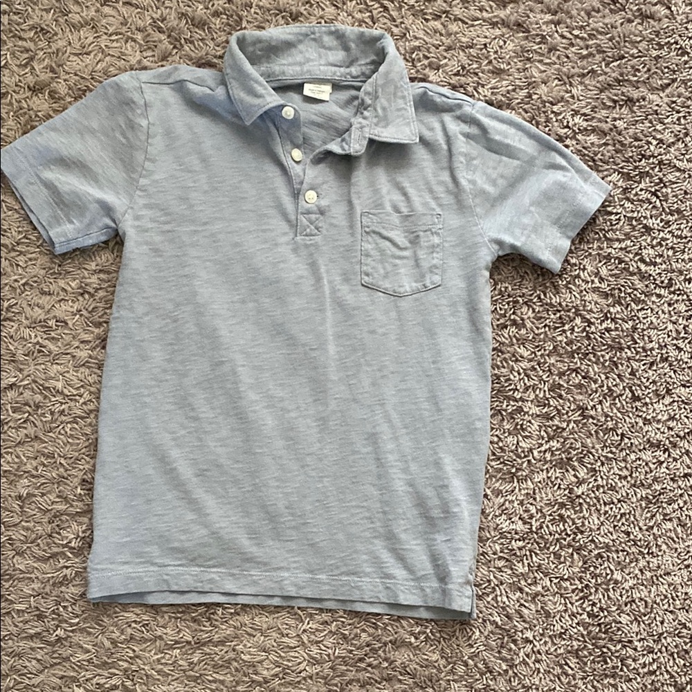 Crewcuts Gray Polo Shirt with Classic Collar and Short Sleeves
